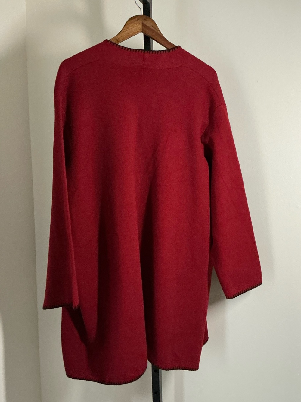 🆕 Multiples | Knit 3/4 Sleeve Open-FrontSolid Long Sweater Cardigan - Picture 5 of 11